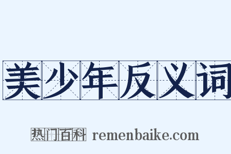 美少年反义词是什么意思的图片